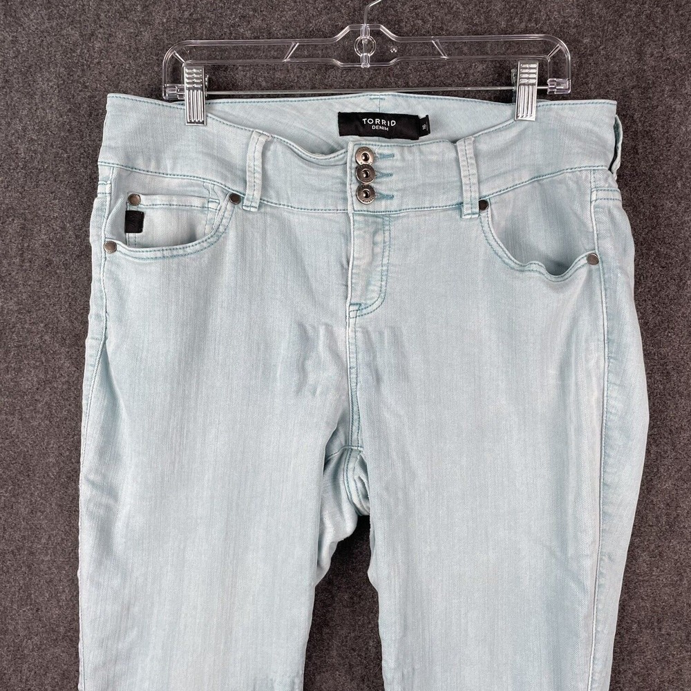 Torrid Regular Button Light Blue Colored Mid-Rise… - image 2
